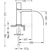 TRES - Bateria umywalkowa LOFT Exclusive z wylewką kaskadą otwartą  20011002