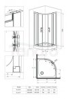DEANTE - Kabina półokrągła JASMIN 90 cm szkło transparentne  KGJ 051P