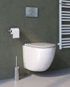 Zestaw Oltens Hamnes Kort Stille miska WC wisząca PureRim z deską wolnoopadającą biały 42025000