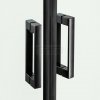 NEW TRENDY - Kabina prostokątna New Renoma BLACK 100x80x195  D-0205A/D-0110B  LEWA