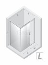NEW TRENDY Kabina prysznicowa PRIME GUNMETAL BRUSHED 1D prostokątna L 110x80x200 szkło czyste 6mm Active Shield 2.0 K-4801