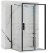 REA - Kabina Prysznicowa Przyścienna RAPID SLIDE Black-Czarna  /drzwi 160 + ścianka 90 x2 + ramię x2/