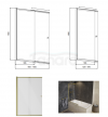 BESCO Parawan wannowy przesuwny 100x150 Easy Slide Gold PESG-2S