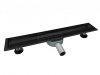 AQUALine - Odpływ liniowy podłogowy 2w1 pod płytkę CZARNY Matowy Obrotowy syfon 100cm R04BK1000