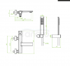 LAVEO Bateria wannowa z zestawem natryskowym TORES czarna BVT_711D