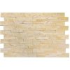 CAPITILE  - Panel ścienny Marmur Żółty Blond Brick - marmur Stackstone Yellow łupany, naturalny 10x36x0,8-1,3 cm /opakowanie 0,396m2/