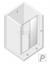 NEW TRENDY Drzwi wnękowe prysznicowe przesuwne PRIME WHITE 140x200 D-0408A/D-0409A
