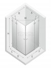NEW TRENDY Kabina prysznicowa podwójne drzwi uchylne AVEXA GOLD SHINE Linia Platinium 80x120x200 EXK-1695