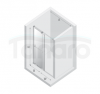 NEW TRENDY Drzwi wnękowe Smart Gunmetal Brushed, drzwi przesuwne 130x200 EXK-7818