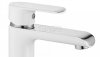 REA - Bateria umywalkowa BLOOM White-Chrom/Biało-Chrom niska