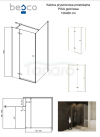 BESCO Kabina prysznicowa Pixa Gold 100x80 Lewa PPL-108-195G
