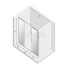 NEW TRENDY Drzwi wnękowe prysznicowe przesuwne podwójne SMART 140x200 EXK-4015