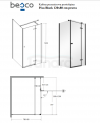 BESCO Kabina prysznicowa Pixa Black 120x80 Prawa PPP-128-195B