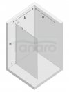 NEW TRENDY Kabina prysznicowa NESTA LIGHT GOLD WALK-IN U 70x200 szkło czyste 8mm Active Shield 2.0 - WSPORNIK KĄTOWY K-1730-WL