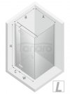 NEW TRENDY Kabina prysznicowa drzwi pojedyncze uchylne REFLEXA BLACK 80x80x200 POLSKA PRODUKCJA 