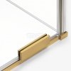NEW TRENDY Drzwi wnękowe SMART GOLD BRUSHED 2D U 130x200 szkło czyste 8mm Active Shield 2.0 EXK-7519
