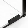 NEW TRENDY Kabina prysznicowa SMART BLACK 1D prostokątna U 110x100x200 szkło czyste 8mm Active Shield 2.0 - UCHWYT RELING EXK-6646