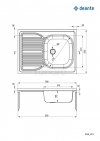 DEANTE Zlewozmywak stalowy 1-komorowy z ociekaczem po lewej stronie - nakładany Tango ZM6_311L
