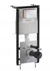 OMNIRES STRONGFRAME stelaż podtynkowy do miski toaletowej z ECO spłukiwaniem + MINIMAL przycisk spłukujący FLUSH SET chrom połysk STFWCECO1M-RCR