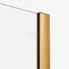 NEW TRENDY Kabina prysznicowa SMART GOLD BRUSHED 1D prostokątna U 120x100x200 szkło czyste 8mm Active Shield 2.0 - UCHWYT RELING EXK-7572