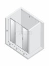 NEW TRENDY Drzwi wnękowe SMART COPPER BRUSHED 2D U 160x200 szkło czyste 8mm Active Shield 2.0 EXK-7664