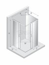 NEW TRENDY Kabina prysznicowa PRIME GUNMETAL BRUSHED 2D prostokątna przyścienna P 70x80x200 szkło czyste 6mm Active Shield 2.0 K-4968