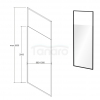 BESCO Kabina ścianka WALK-IN ICON 100 IC-100-200C
