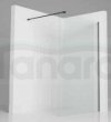 JELLOW  - ścianka prysznicowa FUJI 90 typu Walk-In szkło transparentne 8mm profil CZARNY  KN-01-W-33-90