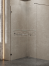 NEW TRENDY Kabina prysznicowa walk in Avexa Gunmetal Brushed jednoelementowa, z wieszakiem. Szkło 8 mm 90x200 EXK-7124
