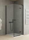 NEW TRENDY Kabina prysznicowa drzwi pojedyncze uchylne REFLEXA BLACK 110x70x200 POLSKA PRODUKCJA 