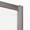 NEW TRENDY Kabina prysznicowa PRIME GUNMETAL BRUSHED 1D prostokątna L 110x90x200 szkło czyste 6mm Active Shield 2.0 D-0887A/D-0354B