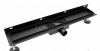AQUALINE Odpływ liniowy przyścienny 2w1 ze stałym syfonem czarny 100cm LS04BK1000