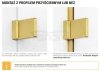 NEW TRENDY Kabina przyścienna AVEXA GOLD SHINE 100x80x200 EXK-2137/EXK-2107 POLSKA PRODUKCJA