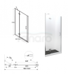 BESCO Drzwi prysznicowe Viva Chrom 100 Lewe DVL-100-195C