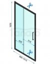 REA - Kabina Prysznicowa Przyścienna RAPID SLIDE Chrom  /drzwi 100 + ścianka 80 x2 + ramię x2/