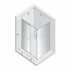 NEW TRENDY Kabina prysznicowa SMART BLACK 1D kwadratowa U 100x100x200 szkło czyste 8mm Active Shield 2.0 - UCHWYT RELING EXK-6641