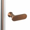 NEW TRENDY Kabina prysznicowa New Soleo Copper Brushed, pojedyncze drzwi, z dodatkową ścianką 100x100x195 K-1992