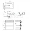 CERSANIT - Set B896 MODUO 60 antracytowy DSM - do samodzielnego montażu (szafka + umywalka)  S801-486-DSM