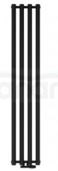 AQUAFORM - Grzejnik łazienkowy ASAMI pionowy 1500X422 521W / przył. dolne 50MM czarny  GRŁ-G/A-1500X422-C