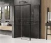 NEW TRENDY Kabina prysznicowa 110x80 Prime Black drzwi przesuwne Lewa D-0318A/D-0128B