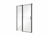 BESCO Drzwi wnękowe prysznicowe uchylne EXO-C BLACK 100cm ECB-100-190C