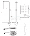 OMNIRES Zestaw prysznicowy SACRAMENTO czarny mat SC2344BL