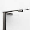 NEW TRENDY Kabina prysznicowa NESTA GUNMETAL BRUSHED WALK-IN U 70x200 szkło czyste 8mm Active Shield 2.0 - WSPORNIK KĄTOWY K-1754-WL