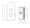 OMNIRES Bateria wannowo - prysznicowa podtynkowa termostatyczna CONTOUR antracyt CT8036AT