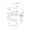 INVENA - Komplet termostatyczny osiowy CZARNY/ZŁOTY  CD-25-Z15