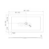 NEW TRENDY Brodzik prostokątny 90x80x3,5 konglomerat NEX SHADE beżowy struktura B-0487