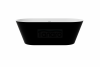 BESCO Wanna wolnostojąca Deeva Matt B&W 170x80 + maskownica odpływu gun metal #WWA-170DMBM