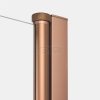 NEW TRENDY Kabina prysznicowa New Soleo Copper Brushed, pojedyncze drzwi, z dodatkową ścianką 90x120x195 K-1988