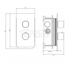 OMNIRES Bateria prysznicowo-wannowa termostatyczna CONTOUR CT8036CR