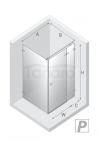 NEW TRENDY Kabina prysznicowa 80x70x200 Avexa Gunmetal Brushed pojedyncze drzwi EXK-3318/EXK-3348